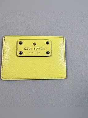 kate spade Yellow Card Holder Like New